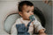 Snoozebaby Organisch Knuffel Nijlpaard Hally Hippo Blue Nights - 22 cm