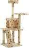 vidaXL - Kattenkrabpaal - met - sisal - krabpalen - 120 - cm - pootafdrukken - beige