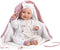 Llorens softbody babypop 40 cm met geluid slaapogen kleding en speen