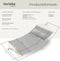 tectake® Dubbele hangmat - 2 personen - 2 kussens - Ligvlak 230x145 cm - Draagvermogen 240 kg - Grijs (2 stuks)