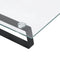 vidaXL - Monitorstandaard - 80x35x8 - cm - gehard - glas - en - metaal - zwart