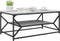vidaXL - Salontafel - met - Plank - Grijs - Sonoma - 90x50x40 - cm - Bewerkt - Hout