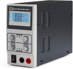 Velleman LABPS3010SM - Laboratoriumvoeding - 0-30 VDC/0-10 A - LCD scherm - Grijs