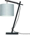 GOOD&MOJO Tafellamp Andes - Bamboe Zwart/Lichtgrijs - 30x18x46cm - Scandinavisch,Bohemian