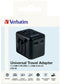 Verbatim UTA-02 - Reisadapter - 1x USB-C PD 20W 1x USB-A QC 3.0 - Wereldwijd
