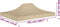 vidaXL - Partytentdak - 270 - g/m² - 4,5x3 - m - beige