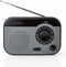 FM-Radio - Draagbaar Model - AM / FM - Batterij Gevoed / Netvoeding - Analoog - 1.8 W - Zwart-Wit Scherm - Koptelefoonoutput - Handgreep - Grijs / Zwart