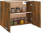 vidaXL - Hangkast - Lyon - 80x31x60 - cm - bewerkt - hout - gerookt - eikenkleurig