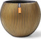 Capi Europe - Vaas bol Groove Black & Gold - 18x15 - Goud - Opening Ø11 - Bloempot voor binnen - 5 jaar garantie - BGVGB102