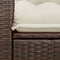 vidaXL - Tuinbank - 2-zits - met - kussens - poly - rattan - bruin