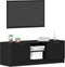 vidaXL - TV-kast - Zwart - Eiken - 102x35x36,5 - cm - Bewerkt - Hout
