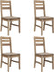 vidaXL - Eetkamerstoelen - 4 - st - massief - acaciahout