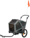Trixie Fietskar - Hondenfietskar - Waterafstotend - Grijs/Salie 62X80X92 cm