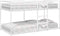vidaXL - Stapelbed - zonder - matras - 90x190 - cm - staal - wit
