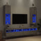 vidaXL - Tv-meubels - met - LED-verlichting - 2 - st - 30,5x30x102 - cm - grijs - sonoma