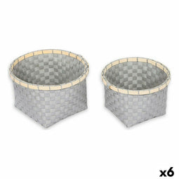 Basket spelset Confortime 2 Onderdelen Rond 26 x 26 x 17 cm (2 Onderdelen) (6 Stuks)