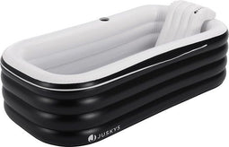 Juskys Opblaasbaar ligbad L - PVC - 400 L - Zwart/Wit