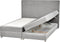 MINISTER - Boxspringbed - Lichtgrijs - 160 x 200 cm - Polyester