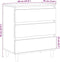 vidaXL - Dressoir - 60x35x70 - cm - bewerkt - hout - oud - houtkleurig
