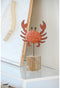 Decoratieve figuren Home ESPRIT Blauw Rood Natuurlijk Krab 17,5 x 6 x 29 cm (2 Stuks)