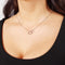 Laura Ferini Per Sempre - Dames Ketting - 18K Wit Verguld - 42,8 cm - Zilver