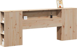 vidaXL - Hoofdbord - met - opbergruimte - 200 - cm - massief - grenenhout