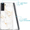 imoshion Hoesje Geschikt voor Samsung Galaxy S21 FE Hoesje Siliconen - imoshion Design hoesje - Wit / White Marble