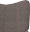 vidaXL Relaxstoel met voetenbank stof taupe