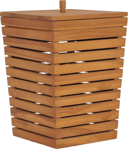 vidaXL - Wasmand - 30x30x45 - cm - massief - teakhout