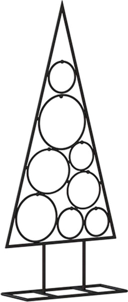 vidaXL - Kerstdecoratie - kerstboom - 60 - cm - metaal - zwart