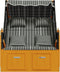 vidaXL - Strandstoel - met - kussens - poly - rattan - en - hout - zwart - en - grijs