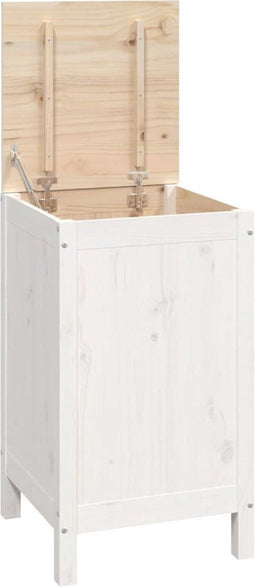 vidaXL - Wasmand - 44x44x76 - cm - massief - grenenhout - wit