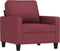 Fauteuil 60 cm stof wijnrood