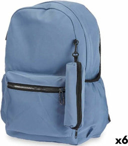 Pincello Schoolrugzak Blauw 37 X 50 X 7 Cm (6 Stuks)