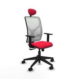 Motilla Piqueras y Crespo 1D066N1 - Bureaustoel met hoofdsteun - Verstelbare hoogte ademend rood