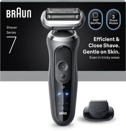 Braun Series 7 - Elektrisch Scheerapparaat - 360° SkinFlex-kop + Precisietrimmer - Grijs