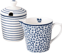 Laura Ashley Blueprint Collectables Melkkan en Suikerpot - Geschenkset
