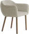 Blaine eetkamerstoel - beige+hout donkerbruin