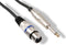 HQ-Power XLR-jack kabel, 1 x XLR vrouwelijk, 1 x jack 6.35 mm mannelijk, mono, 3 m, perfect voor geluidsoverdracht