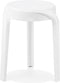 Alterego Pompa - Lage Stapelbare Kruk - Wit Plastic - 35x35.5x45cm