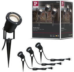 Paulmann - LED-tuinspots - IP65 3000K 3x3,5W 3x230lm 230V 38° Zwart Aluminium (3 stuks)