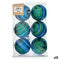 Set kerstballen Krist+ 00887 Blauw Groen PVC Ø 8 cm (12 Stuks)