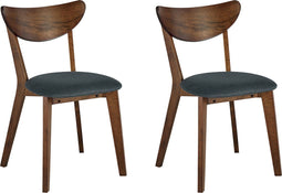 Set van 2 eetkamerstoelen ERIE Hout Grijs