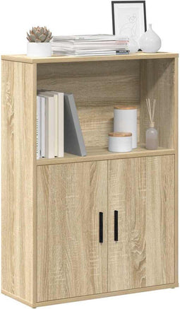 vidaXL - Boekenkast - 60x24x85 - cm - bewerkt - hout - sonoma - eikenkleurig