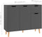 vidaXL - Dressoir - 90x30x72 - cm - bewerkt - hout - grijs