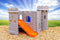 Little Tikes Kasteel Speelhuis met Glijbaan - Grijs/Blauw