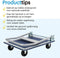 BRASQ Plateauwagen Inklapbaar - Transportkar - Draagvermogen 150 KG - Stalen frame - Zilver