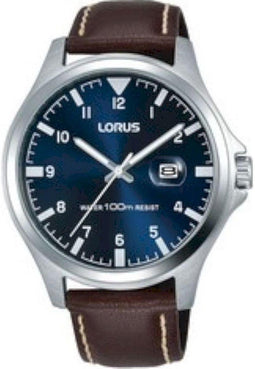 Lorus RH963KX8 - Herenhorloge - 42 mm - Zilver/bruin