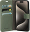 Mobiparts iPhone 15 Pro - Classic Wallet Case - Ruimte voor pasjes - Groen