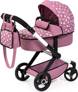 Xeo poppenwagen in donkerroze